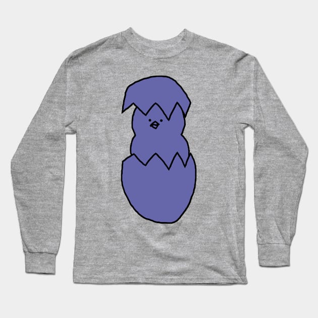 Very Peri Periwinkle Blue Chicken Color of the Year 2022 Long Sleeve T-Shirt by ellenhenryart